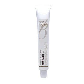 Tube of Belo Prescriptives Kojic Acid cream on a white background